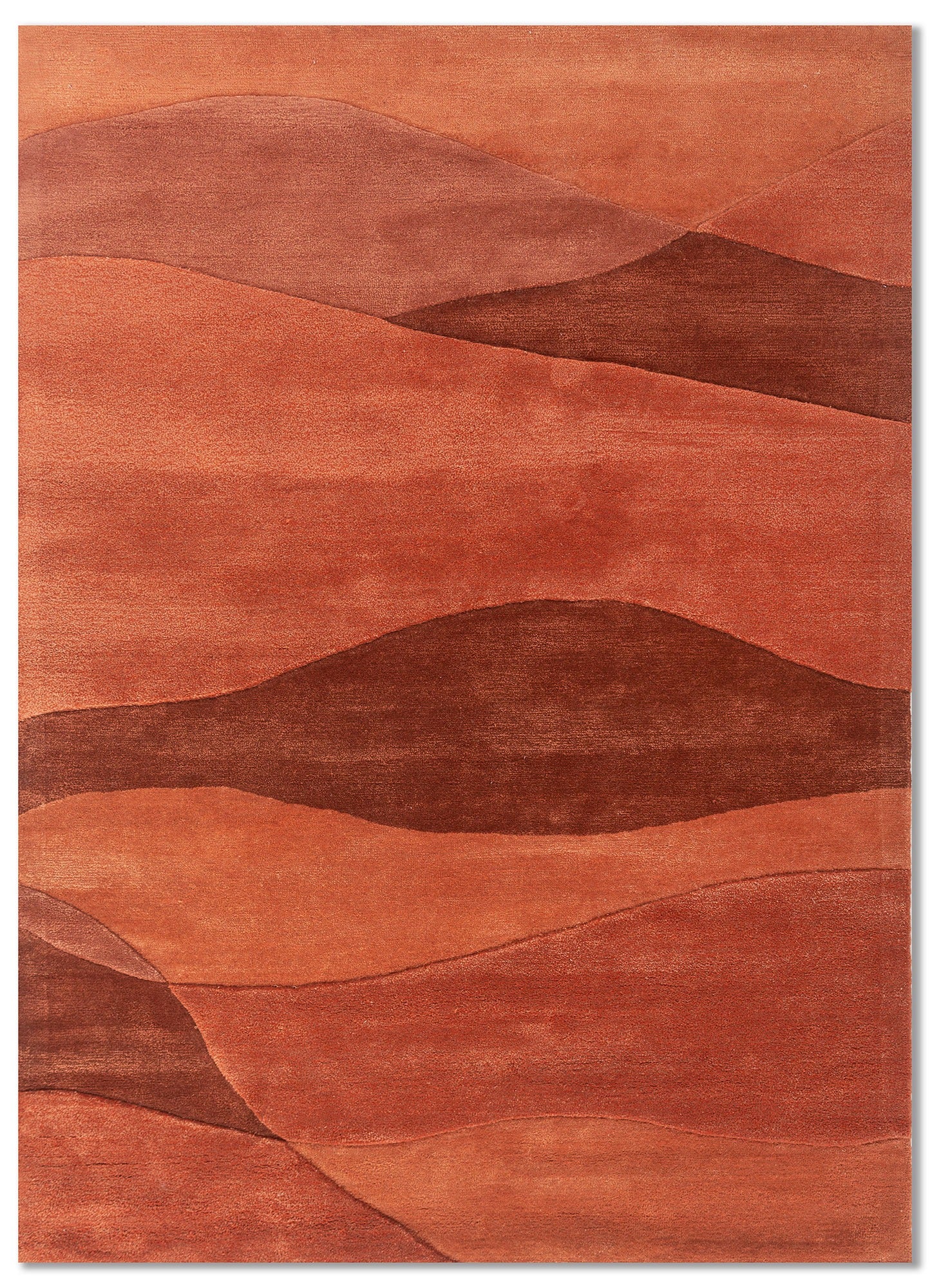 Gold flame hand tufted Rug